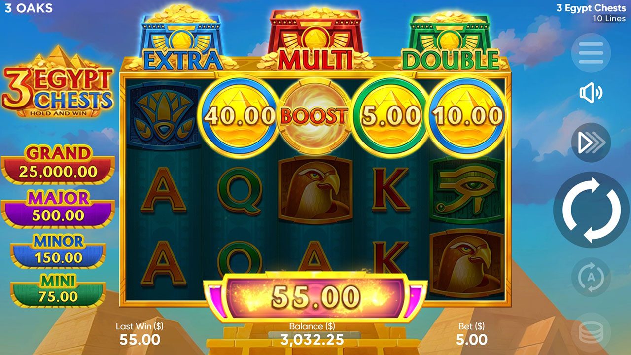 3 Egypt Chests Slot Game Review