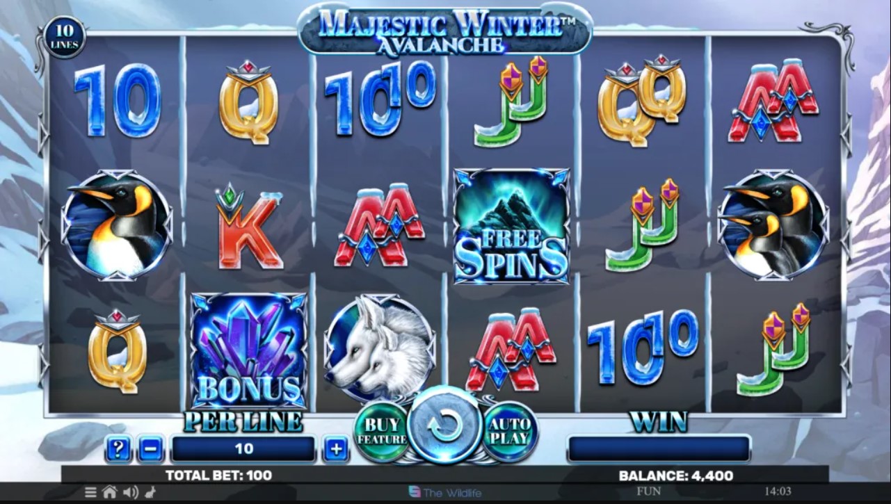 Majestic Winter Avalanche: A Thrilling Online Casino Slot Game